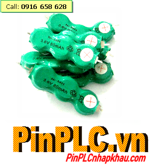 Pin sạc 3.6v 80mAh (cúc áo); NiMh 3.6v 80mAh Battery Pack 