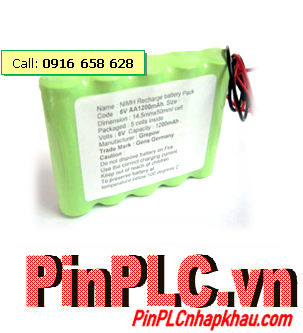 Pin sạc 6v AA1200mAh; NiMh 6v AA1200mAh Battery Pack 