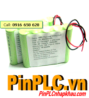 Pin sạc 6v AA2300mAh; NiMh 6v AA2300mAh Battery Pack 