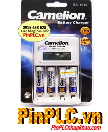 Bộ sạc pin AAA Camelion BC-1012(4NH-AAA1100LBP2), kèm 4 pin sạc Camelion NH-AAA1100LBP2 (AAA1100mAh 1.2v)