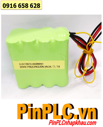 Pin sạc 9.6v 18670 4500mAh; Pin sạc NiMh Nicd 9.6v 18670 4500mAh; Pin sạc khối công nghiệp 9.6v 18670 4500mAh