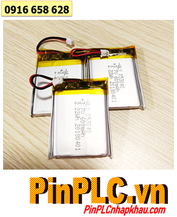 LiPolymer 053040 _Pin sạc 3.7v LiPolymer 053040 với 600mAh, 2.22Wh (Ngang30mmxDày5mmxDài40mm)