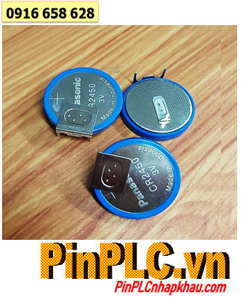 Panasonic CR2450, Pin 3v lithium Panasonic CR2450 (03 CHÂN THÉP) 