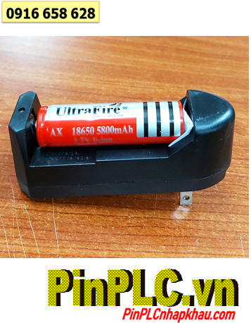 Bộ sạc pin 18650 HB-001-(1PIN18650) kèm sẳn 1 pin sạc Ultrafire AX18650 -5800mAh -3.7v (Pin xuất xứ Thái Lan)