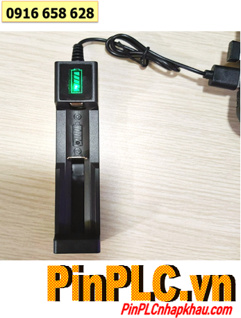 Máy sạc pin 18650 TLP-USB1U loại 01 khe sạc _cổng sạc USB (sạc được 01 pin 18650, 18500, 17500, 16340, 14500,..)