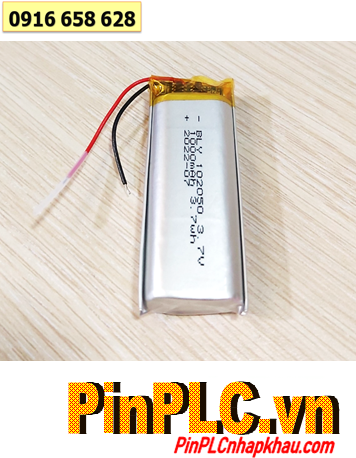 Pin sac 3.7v Lipolymer 102050, Pin sạc 3.7v Li-polymer 102050 (10mmx20mmx50mm) 1000mAh có mạch sẳn