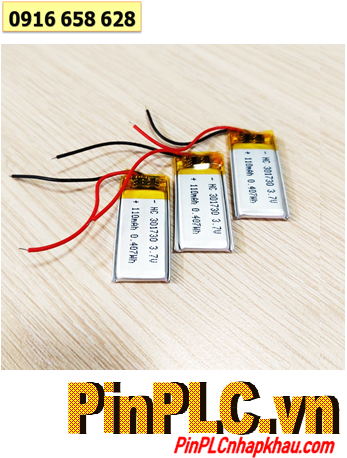 Pin Lipolymer 301730 - 110mAh, Pin sạc 3.7v Lithium Li-Polymer 301730 với 110mAh chính hãng