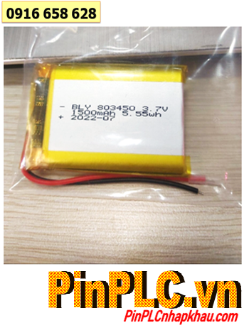 Pin LiPo 803450, Pin sạc 3.7v Li-polymer LP-803450 (8.0mmx34mmx50mm) 1500mAh có mạch sẳn |CÒN HÀNG