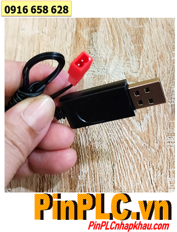 LIPO-USB-ĐỎ, SẠC PIN LITHIUM LI-POLYMER 3.7V LIPO-USB-ĐỎ (Đầu cắm zắc đỏ-mỗi lần sạc được 1 pin Lipo)