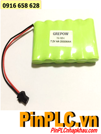 Pin sạc 7.2v-AA2000mAh, Pin sạc NiMh 7.2v-AA2000mAh, Pin sạc chất lượng cao GREPOW 7.2v-AA2000mAh