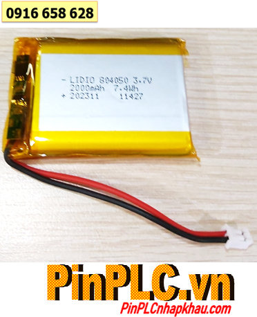 Lipolymer 804050, Pin sạc 3.7v Li-polymer 804050 (8mmx40mmx50mm) 2000mAh /Đã có mạch sẳn