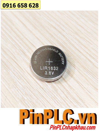 Pin LIR1632, Pin sạc 3.6v Lithium Li-ion LIR1632 (25mAh, 16mmx3.2mm) chính hãng