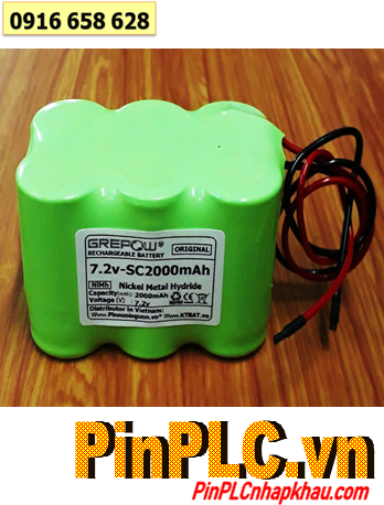 Pin sạc 7.2v-SC2000mAh, Pin sạc NiMh 7.2v-SC2000mAh, Pin sạc GREPOW NiMh 7.2v-SC2000mAh