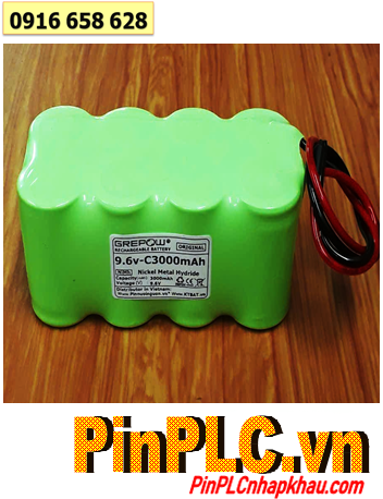 Pin sạc 9.6v-C3000mAh, Pin sạc NiMh 9.6v-C3000mAh, Pin sạc GREPOW NiMh 9.6v-C3000mAh