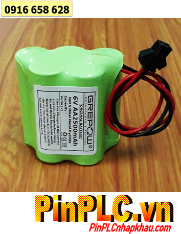 Pin sạc 6v-AA2500mAh, Pin sạc NiMh 6v-AA2500mAh, Pin sạc GREPOW NiMh 6v-AA2500mAh