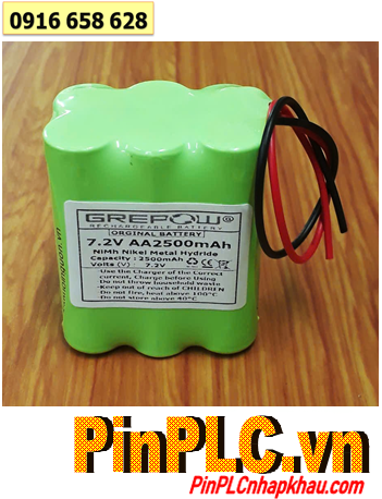 Pin sạc 7.2v-AA2500mAh, Pin sạc NiMh 7.2v-AA2500mAh, Pin sạc chất lượng cao GREPOW 7.2v-AA2500mAh