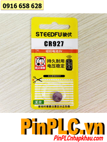 STEEDFU CR927, Pin 3v lithium STEEDFU CR-927/1B (9.5mm x 2.7mm) chính hãng (Vỉ Loại 01 viên) STEEDFU CR927, Pin 3v lithium STEEDFU CR-927/1B (9.5mm x 2.7mm) chính hãng (Vỉ Loại 01 viên)